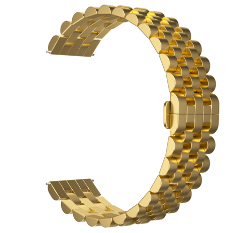 Strap-it® Strap-it Amazfit Bip Jubilee stalen band (goud)