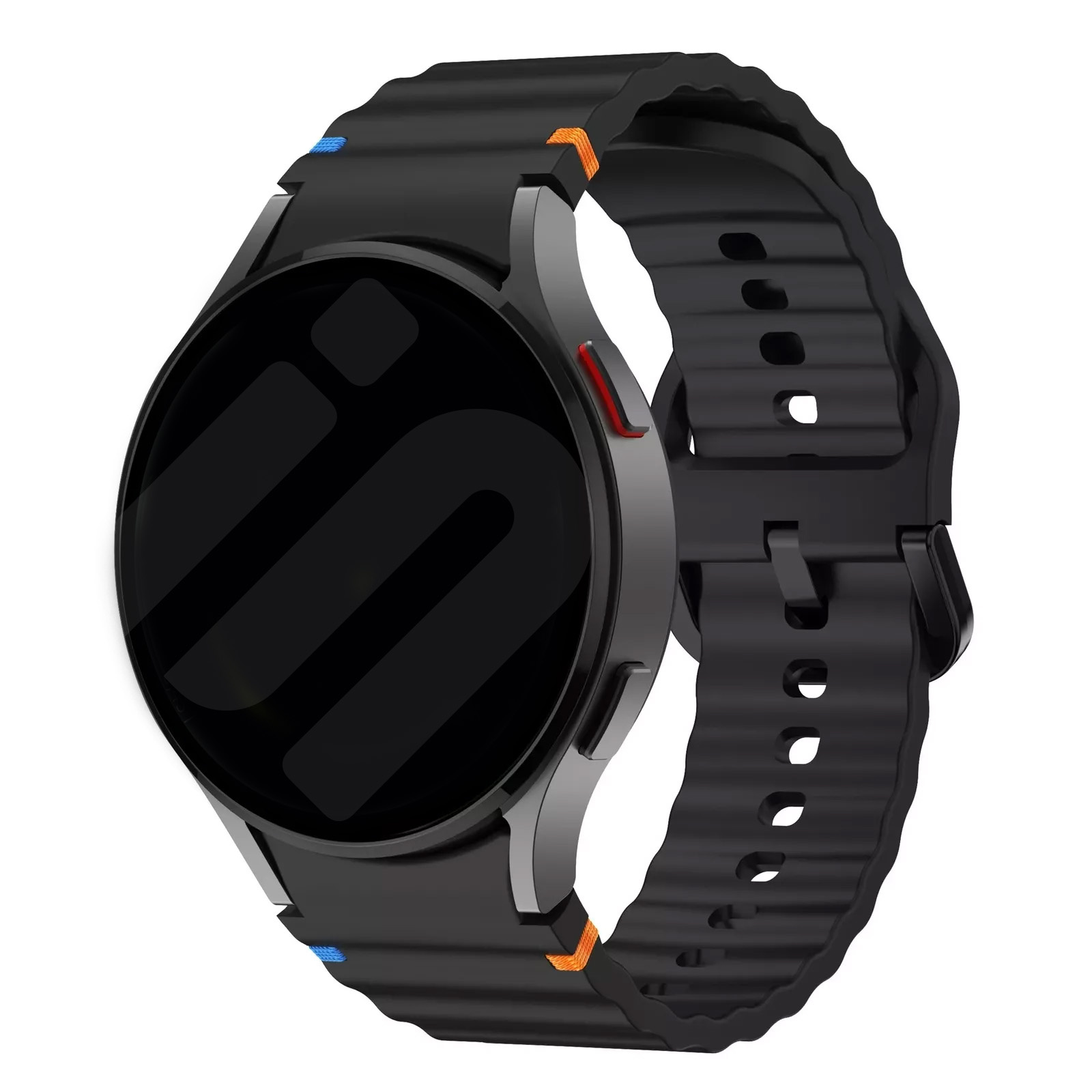Samsung Galaxy Watch 4 44mm Wave bandje zwart Smartwatchbanden