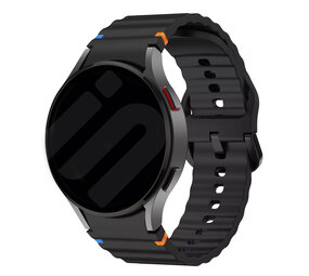 Strap-it® Samsung Galaxy Watch 6 - 40mm Wave bandje (zwart) Strap-it® Samsung Galaxy Watch 6 - 40mm Wave bandje (zwart)