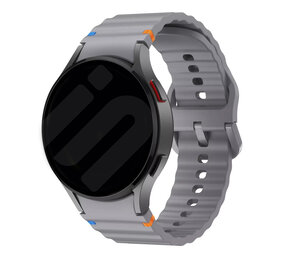 Strap-it® Samsung Galaxy Watch FE Wave bandje (donkergrijs)