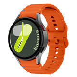 Strap-it® Samsung Galaxy Watch 7 - 44mm Wave bandje (oranje)