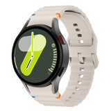 Strap-it® Samsung Galaxy Watch 7 - 44mm Wave bandje (sterrenlicht)