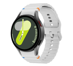 Strap-it® Samsung Galaxy Watch 7 - 40mm Wave bandje (lichtgrijs)