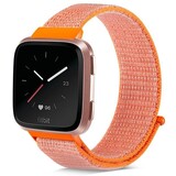 Strap-it® Fitbit Versa 2 nylon bandje (oranje)