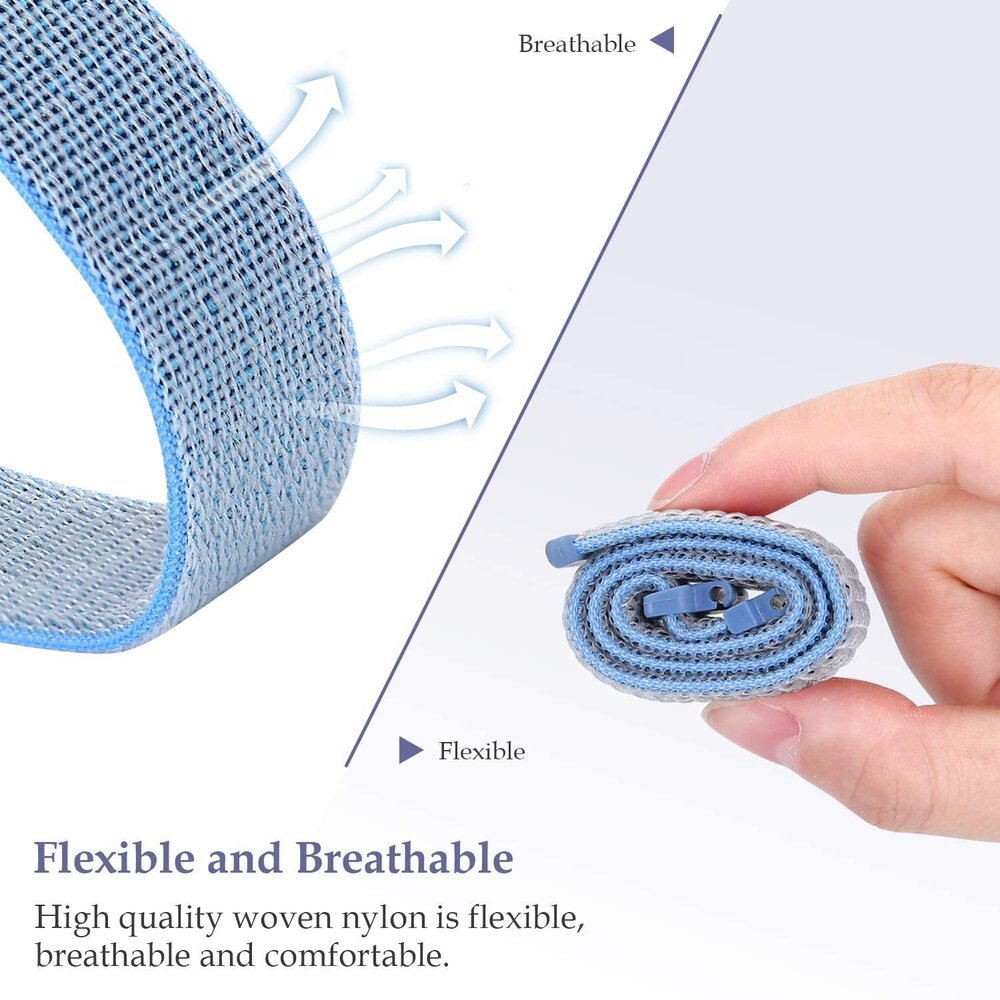 Strap-it® Strap-it Fitbit Versa 2 nylon bandje (blauw)