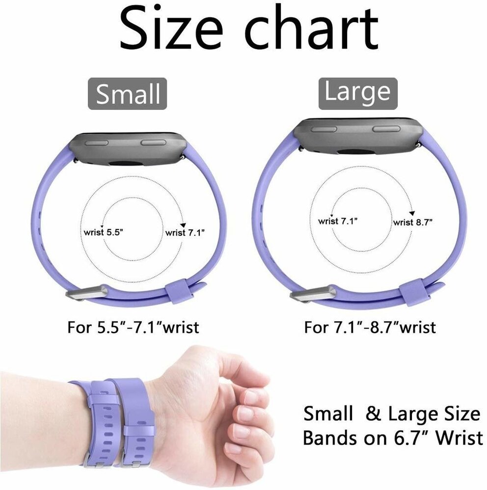 Strap-it® Strap-it Fitbit Versa 2 silicone band (lila)