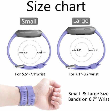 Strap-it® Strap-it Fitbit Versa 2 silicone band (lila)