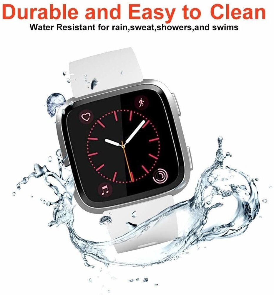 Strap-it® Strap-it Fitbit Versa 2 silicone band (wit)