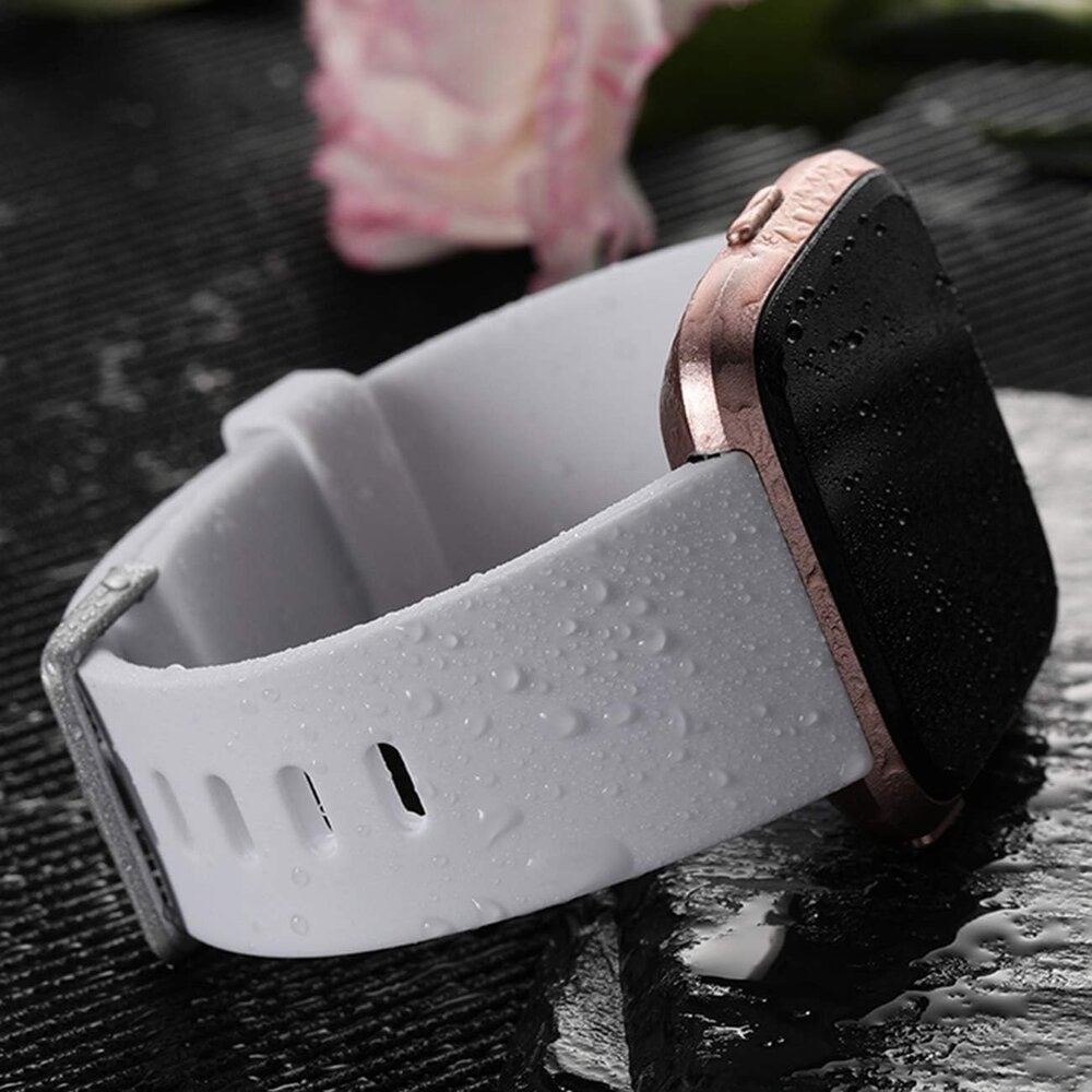 Strap-it® Strap-it Fitbit Versa 2 silicone band (wit)
