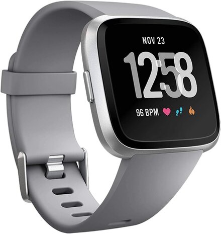 Strap-it® Strap-it Fitbit Versa 2 silicone band (grijs)