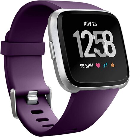 Strap-it® Strap-it Fitbit Versa 2 silicone band (donkerpaars)