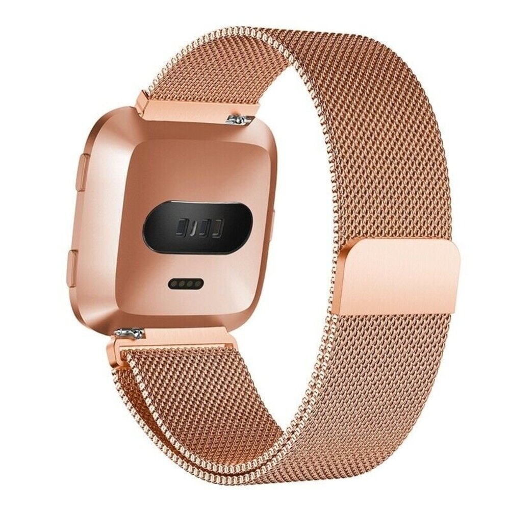 Strap-it® Strap-it Fitbit Versa 2 Milanese band (rosé goud)