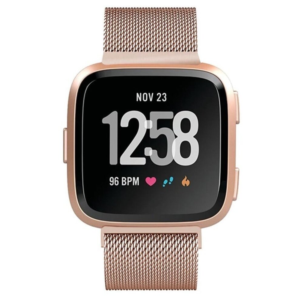 Strap-it® Strap-it Fitbit Versa 2 Milanese band (rosé goud)