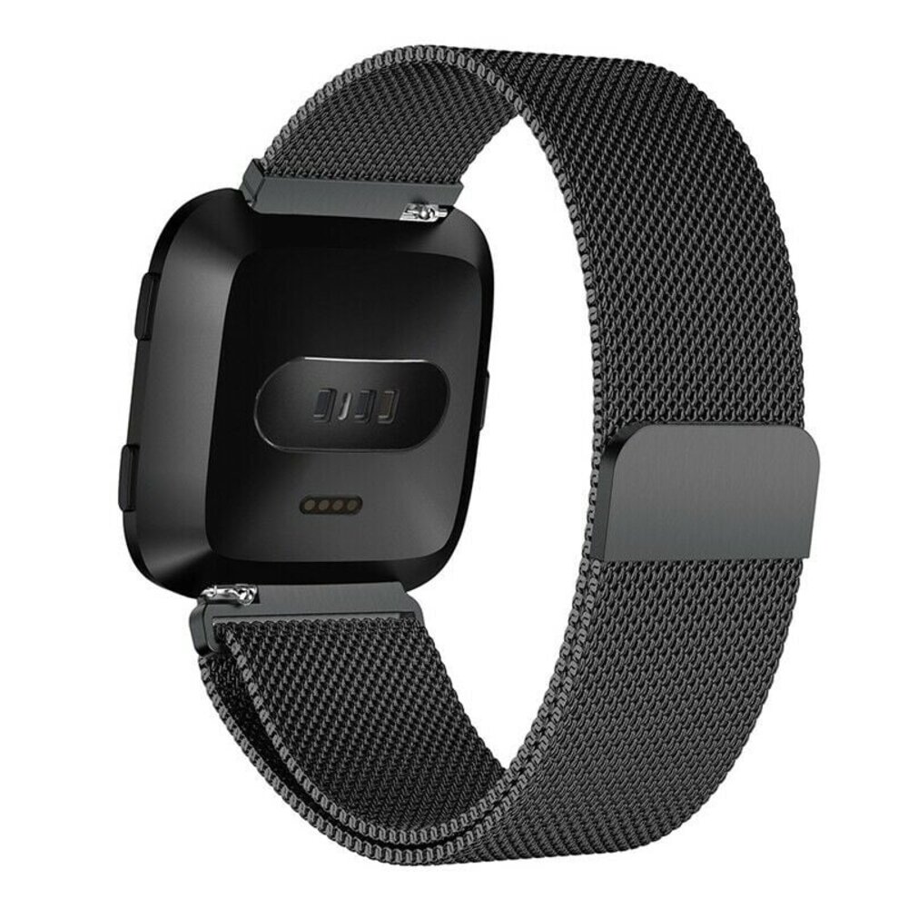 Strap-it® Strap-it Fitbit Versa 2 Milanese band (zwart)