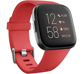 Strap-it® Fitbit Versa 2 silicone band (rood)