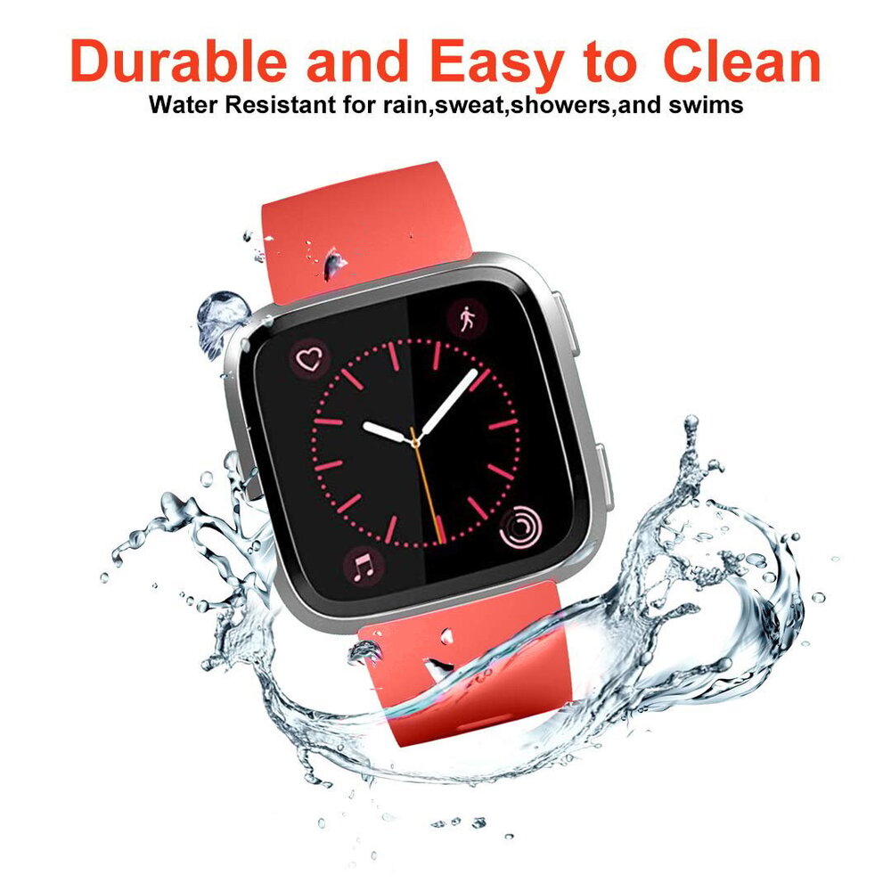 Strap-it® Strap-it Fitbit Versa 2 silicone band (rood)