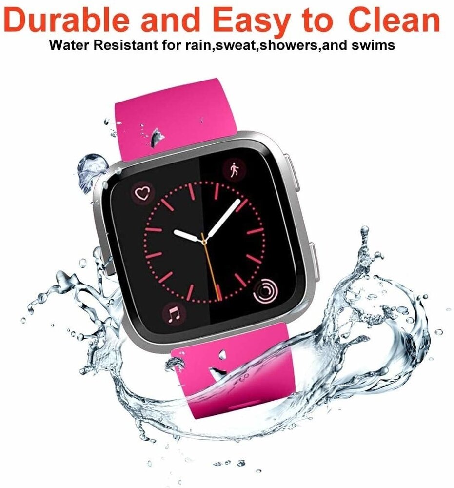 Strap-it® Strap-it Fitbit Versa 2 silicone band (roze)