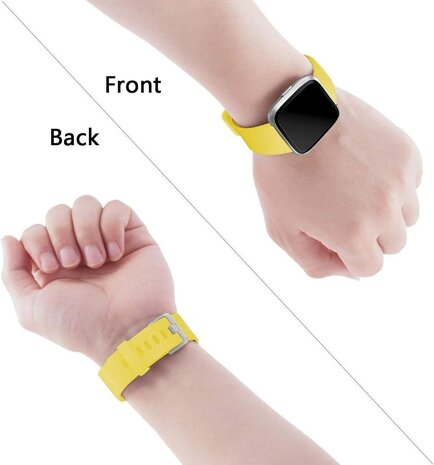 Strap-it® Strap-it Fitbit Versa 2 silicone band (geel)