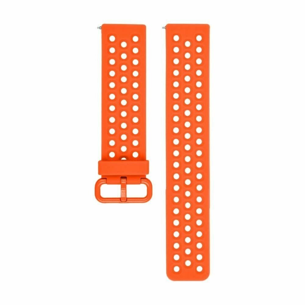 Strap-it® Strap-it Fitbit Versa 2 siliconen bandje met gaatjes (oranje)