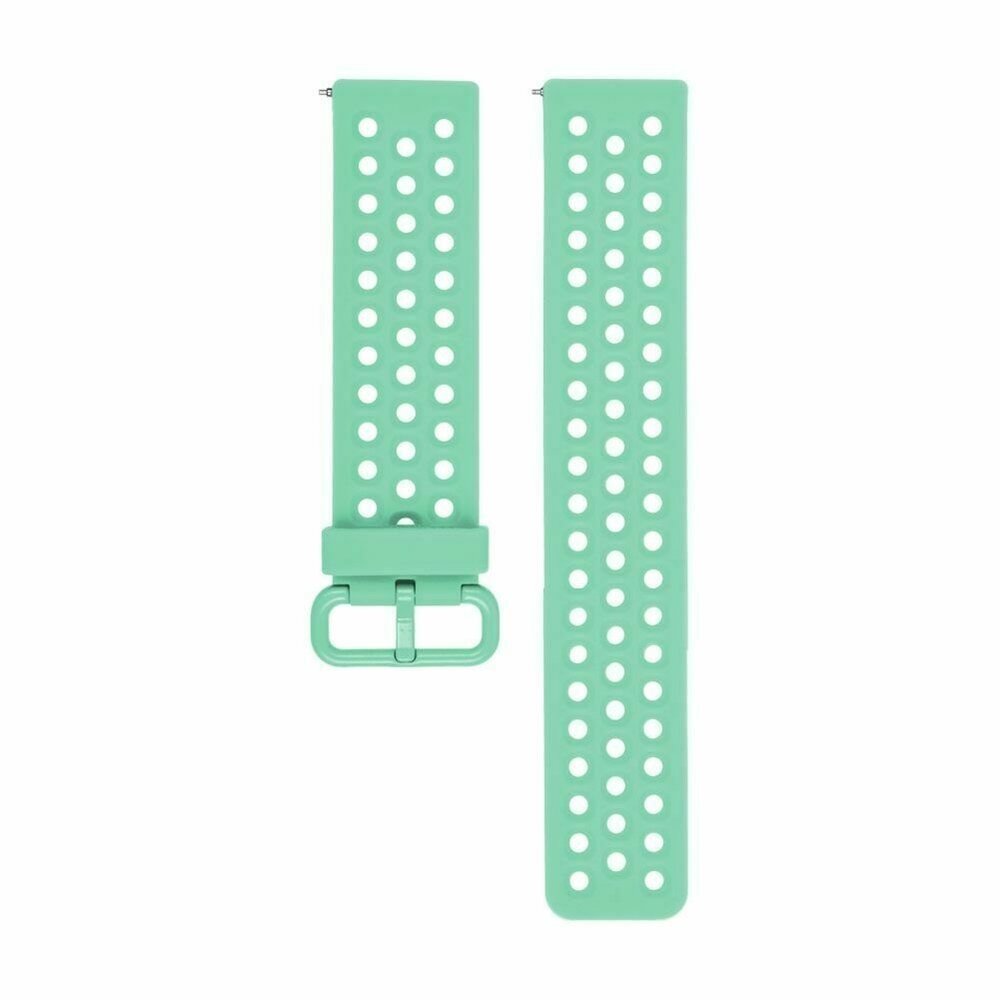 Strap-it® Strap-it Fitbit Versa 2 siliconen bandje met gaatjes (aqua)