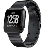 Strap-it® Fitbit Versa 2 metalen bandje (zwart)