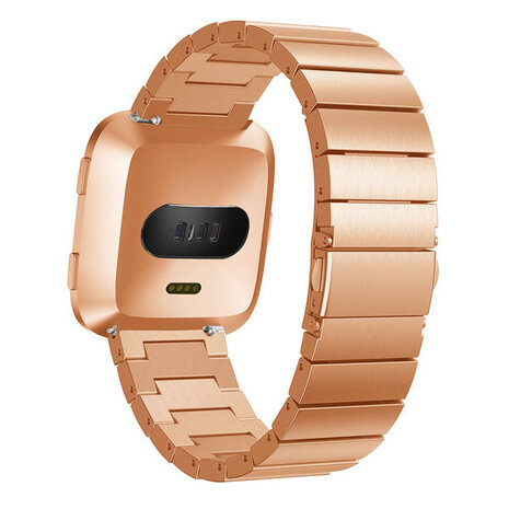 Strap-it® Strap-it Fitbit Versa 2 metalen bandje (rosé goud)