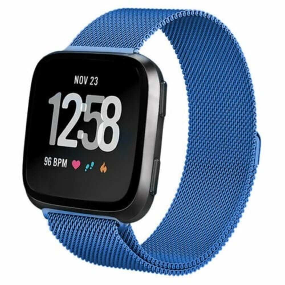 Strap-it® Strap-it Fitbit Versa 2 Milanese band (blauw)
