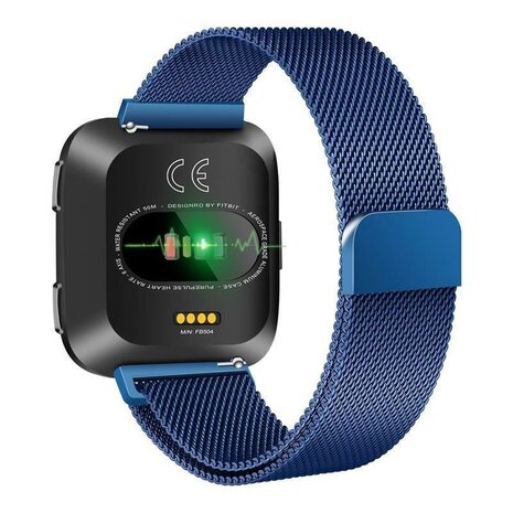 Strap-it® Strap-it Fitbit Versa 2 Milanese band (blauw)