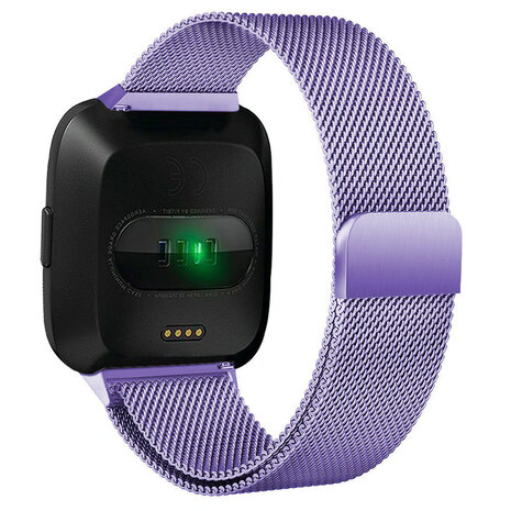 Strap-it® Strap-it Fitbit Versa 2 Milanese band (lichtpaars)