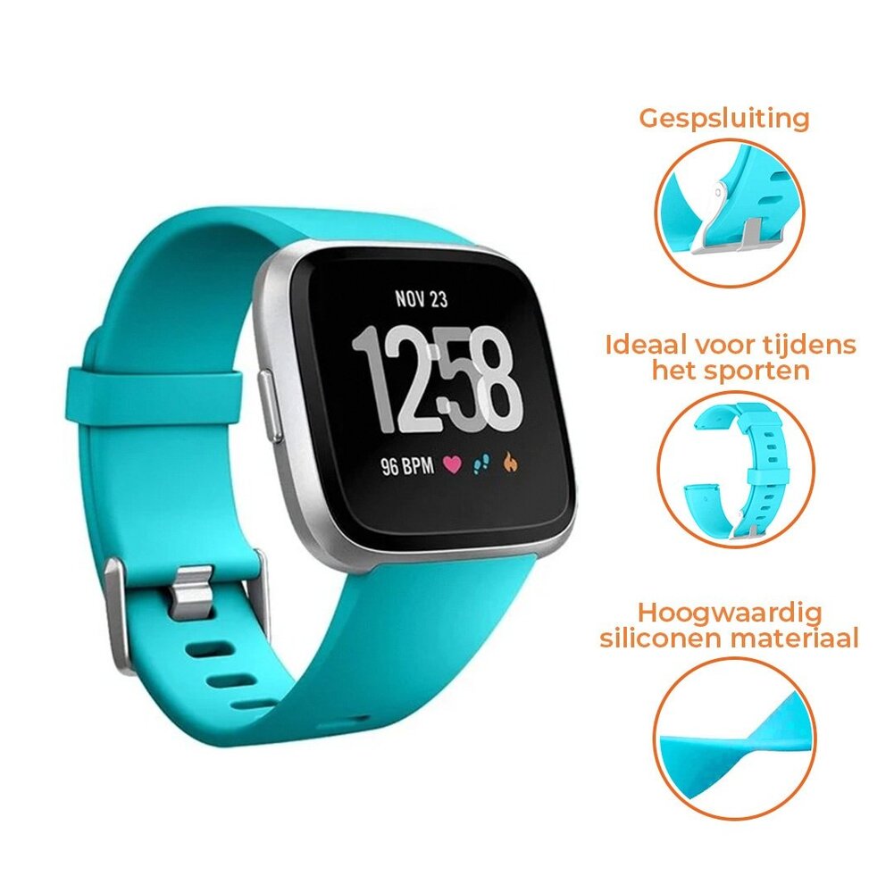 Strap-it® Strap-it Fitbit Versa 2 silicone band (turquoise)