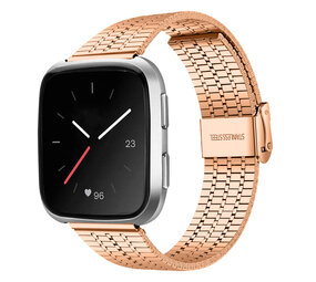 Strap-it® Fitbit Versa 2 roestvrij stalen bandje (rosé goud) Strap-it® Fitbit Versa 2 roestvrij stalen bandje (rosé goud)
