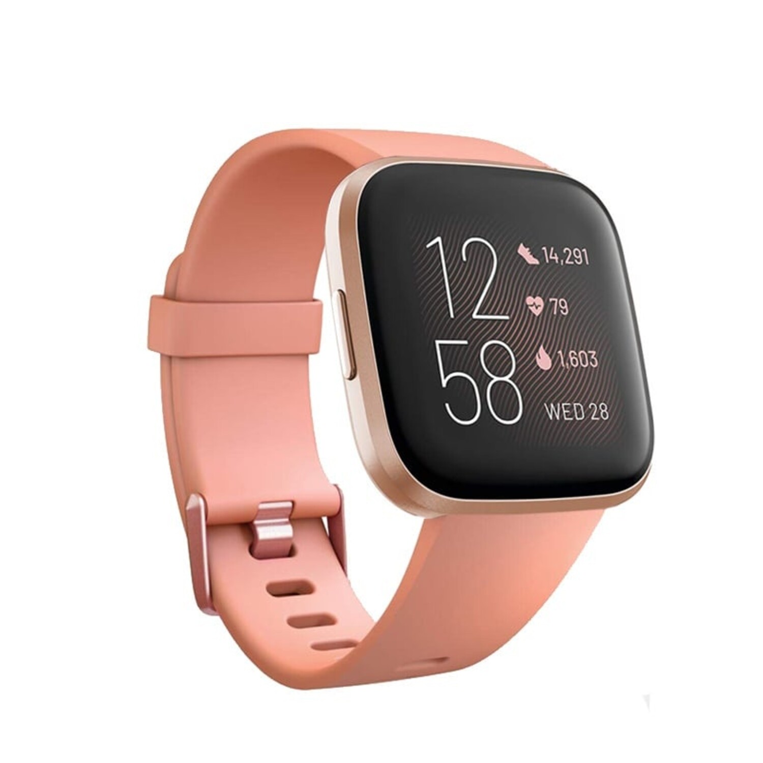 Strap it Strap it Fitbit Versa 2 silicone band grapefruit