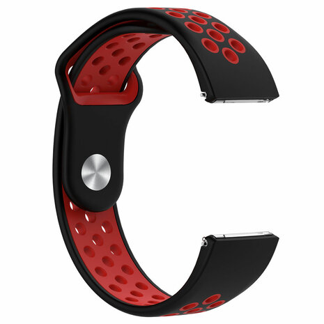 Strap-it® Strap-it Fitbit Versa 2 sport band (zwart/rood)