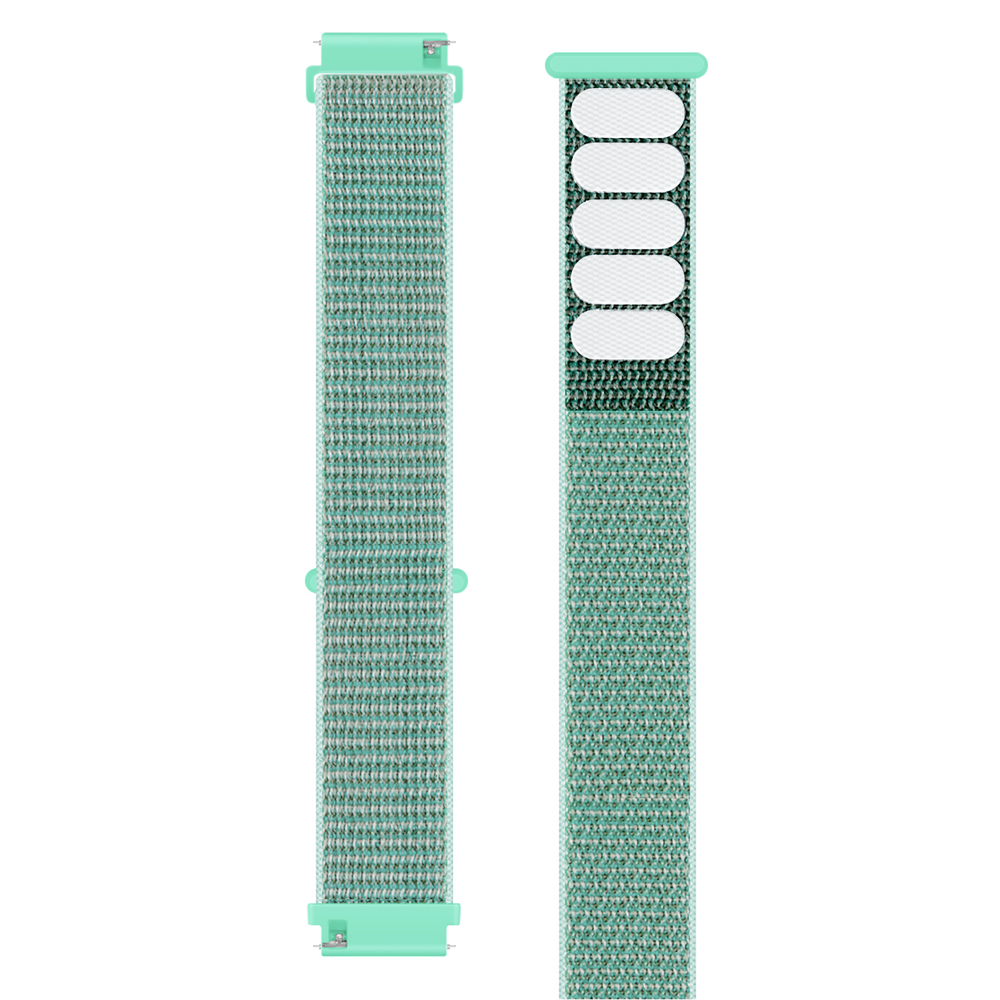 Strap-it® Strap-it Fitbit Versa 2 nylon bandje (mint groen)