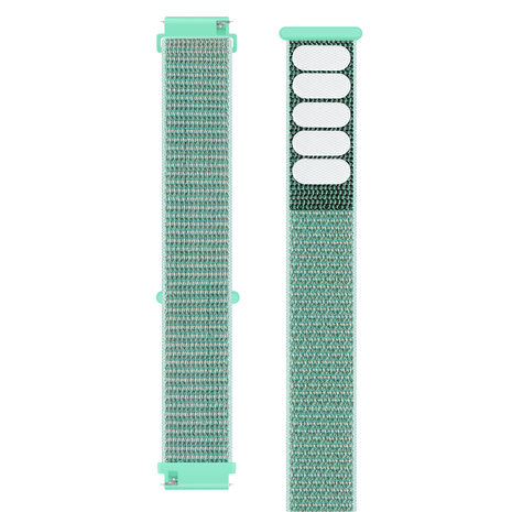 Strap-it® Strap-it Fitbit Versa 2 nylon bandje (mint groen)