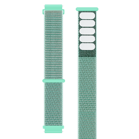 Strap-it® Strap-it Fitbit Versa 2 nylon bandje (mint groen)