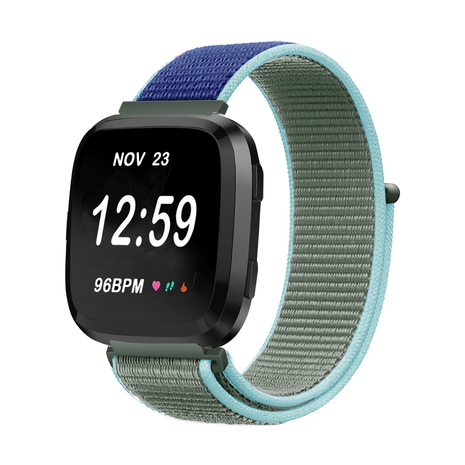 Fitbit Versa 2 nylon bandje kaki Smartwatchbanden