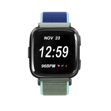 Strap-it® Strap-it Fitbit Versa 2 nylon bandje (kaki) Strap-it® Strap-it Fitbit Versa 2 nylon bandje (kaki)