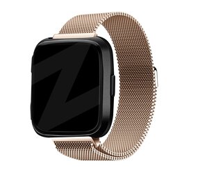 Bandz Bandz Fitbit Versa 2 Milanese loop band (rosé goud)