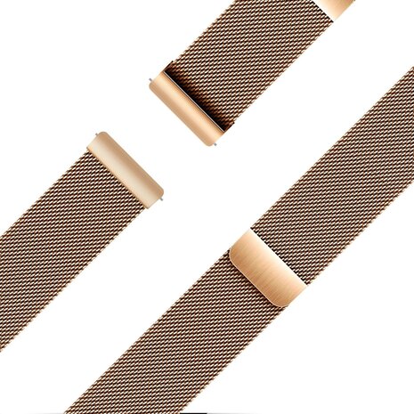 Bandz Bandz Fitbit Versa 2 Milanese loop band (roségoud)