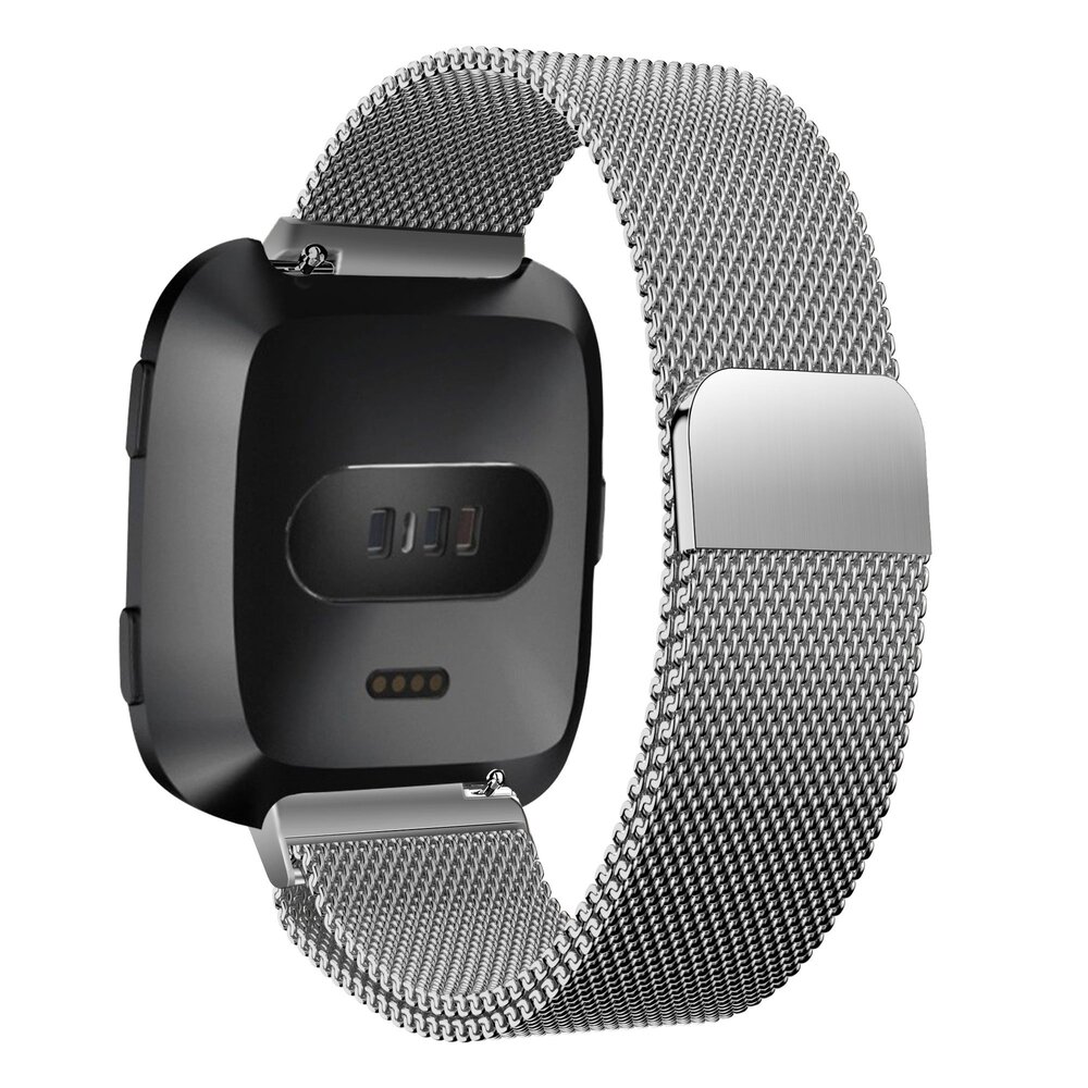 Bandz Bandz Fitbit Versa 2 Milanese loop band (zilver)