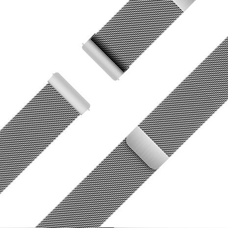 Bandz Bandz Fitbit Versa 2 Milanese loop band (zilver)