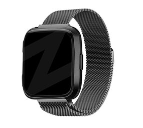 Bandz Bandz Fitbit Versa 2 Milanese loop band (zwart)