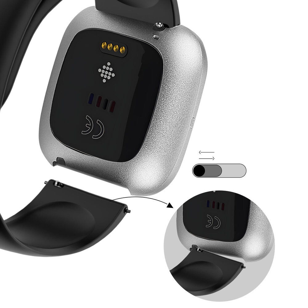 Bandz Bandz Fitbit Versa 2 sport band (zwart)