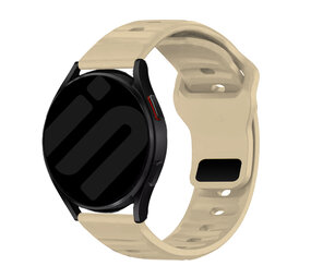 Strap-it® Samsung Galaxy Watch 7 - 44mm outdoor siliconen bandje (beige-bruin)