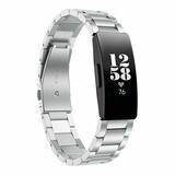 Strap-it® Fitbit Inspire 2 stalen bandje (zilver)