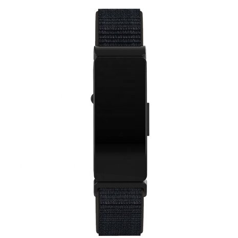 Strap-it® Strap-it Fitbit Inspire 2 nylon bandje (zwart)