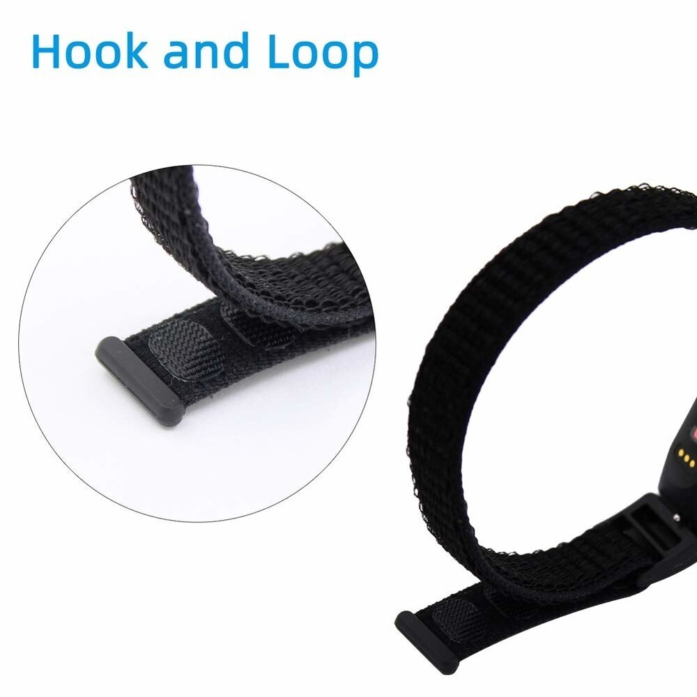 Strap-it® Strap-it Fitbit Inspire 2 nylon bandje (zwart)