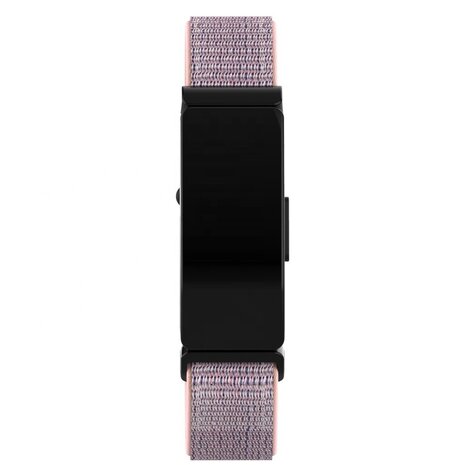 Strap-it® Strap-it Fitbit Inspire 2 nylon bandje (roze)