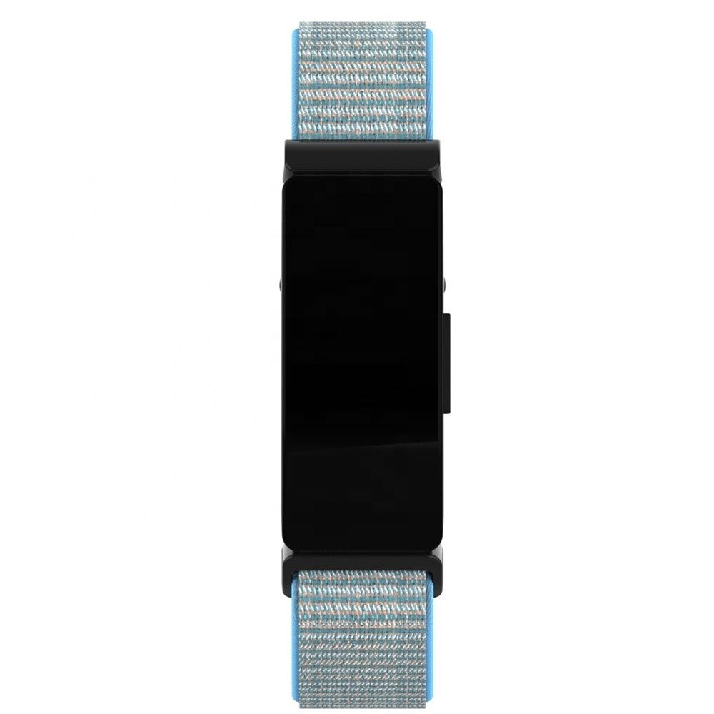 Strap-it® Strap-it Fitbit Inspire 2 nylon bandje (lichtblauw mix)